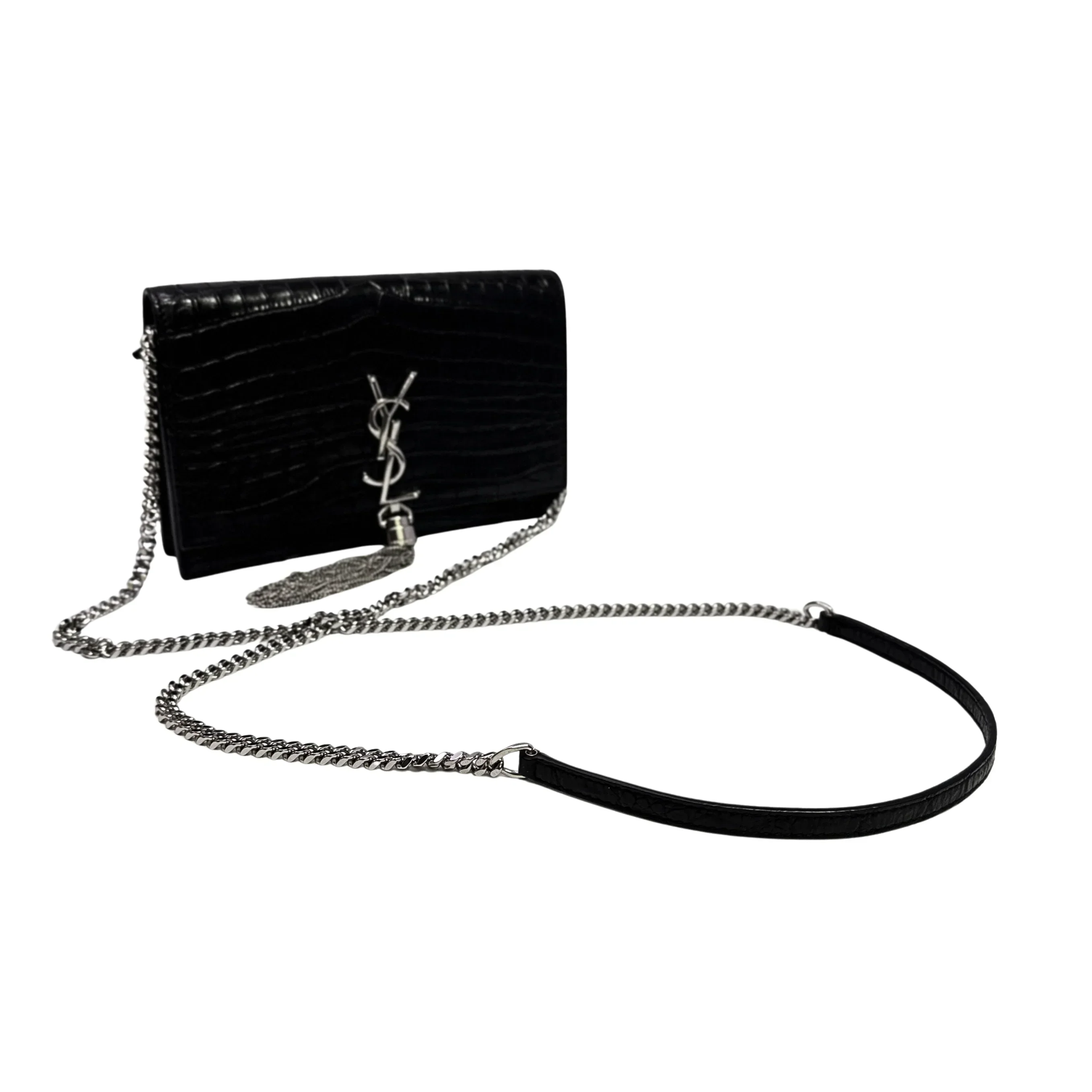 Saint Laurent Kate Shoulder Bag Leather Black - Image 3