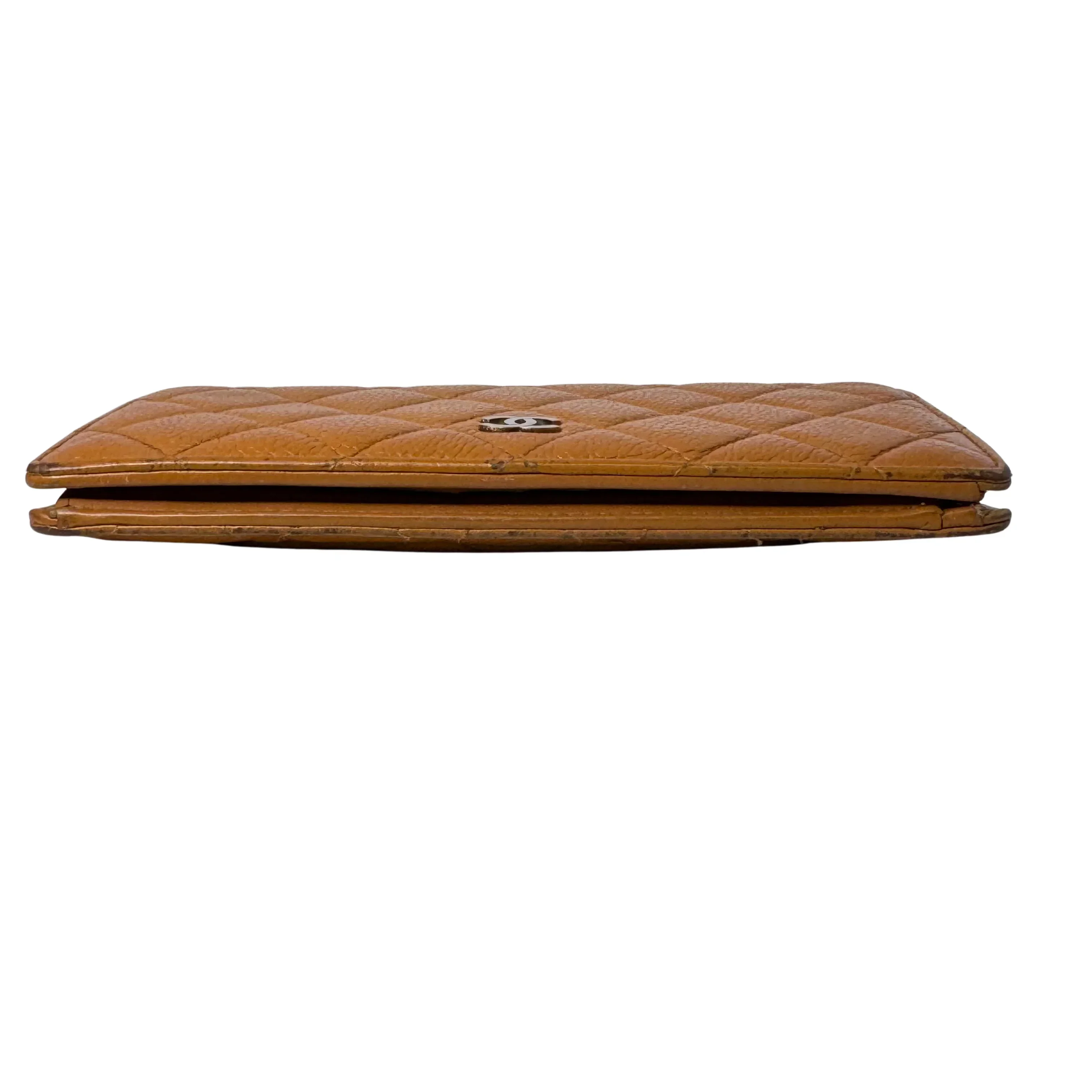 Chanel Caviar Leather Long Wallet Mustard - Image 7