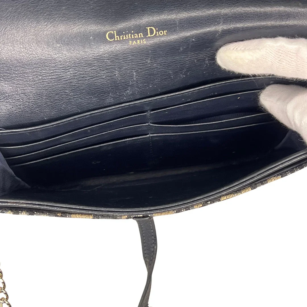 Dior Saddle Wallet on Chain Oblique Jacquard Crossbody Bag - Image 16
