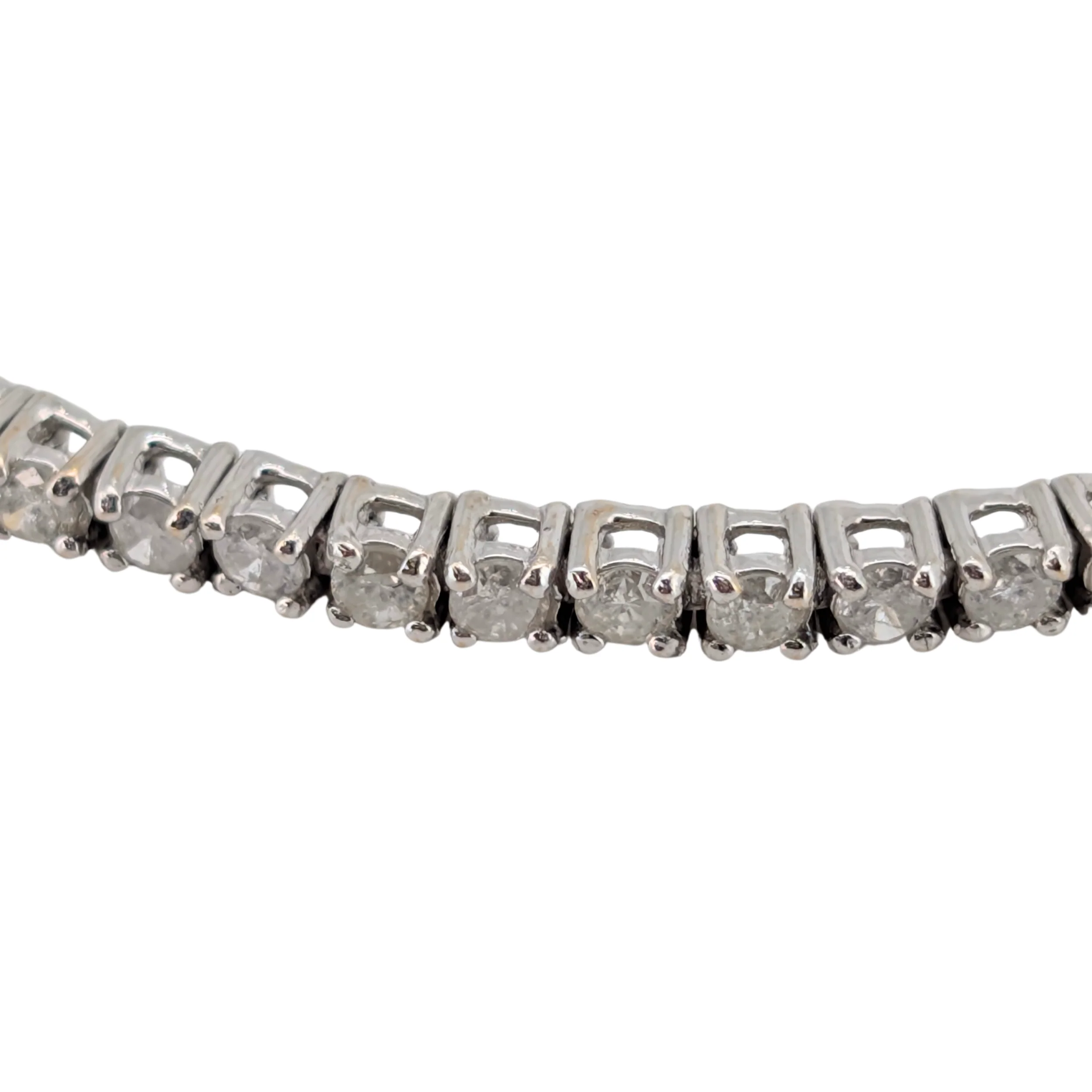 2.00Ct Natural Diamond Tennis Bracelet In 18K White Gold - Image 3