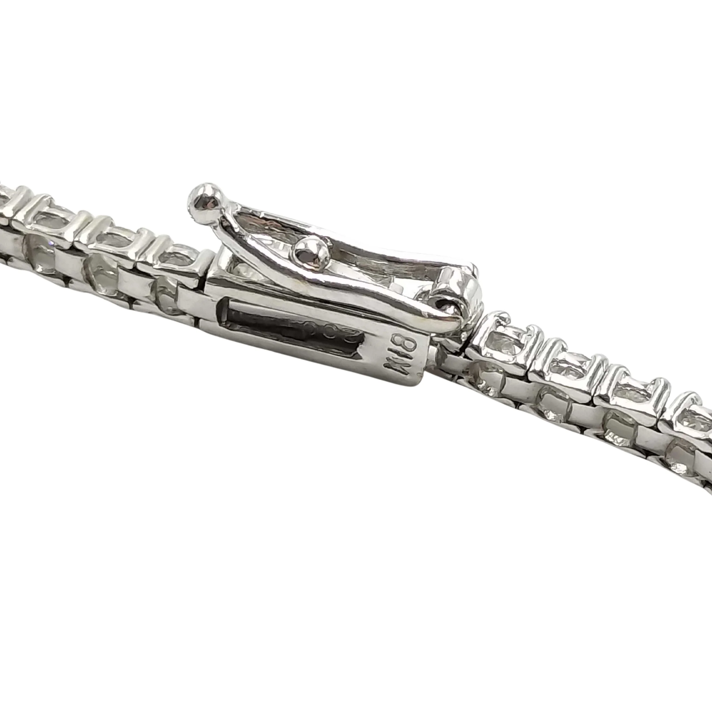 2.00Ct Natural Diamond Tennis Bracelet In 18K White Gold - Image 4