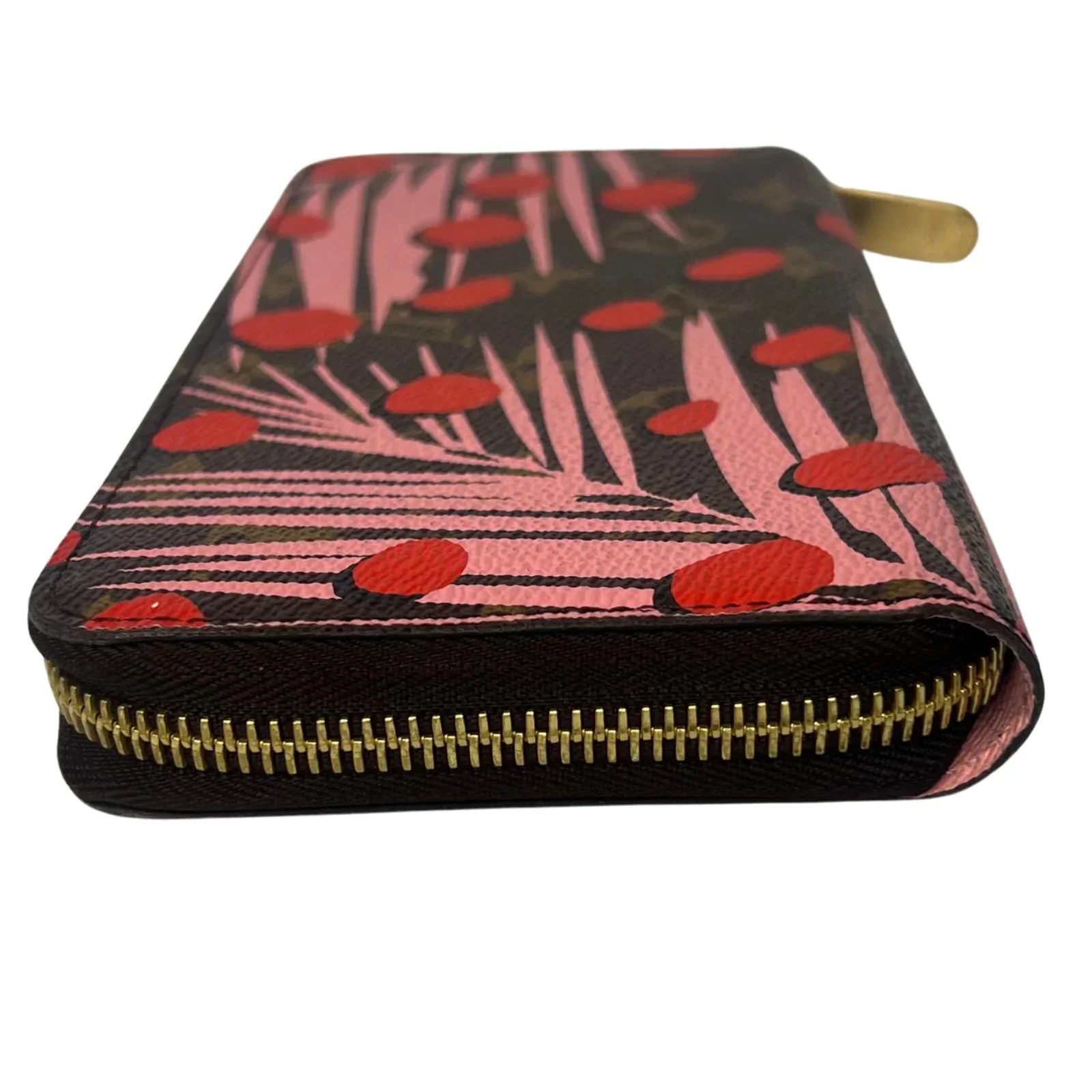 Louis Vuitton Monogram Jungle Dots Sugar Pink Poppy Zippy Clutch Wallet - Image 3